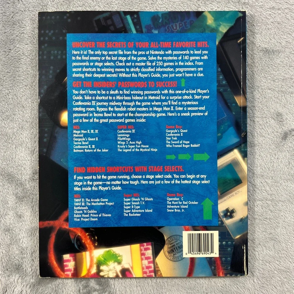Nintendo‎ Top Secret Passwords Players Guide NES SNES Game Boy Good Vintage 1992